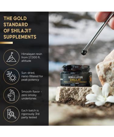 Pure Himalayan Shilajit Resin Third-Party Lab Tested Organic Shilajit for Men & Women 86% Fulvic Acid Wild Crafted at 17000 FT 40x Nano Filtered Immune Support Energy & Cognitive Performance 5g - Buy Online on GoSupps.com