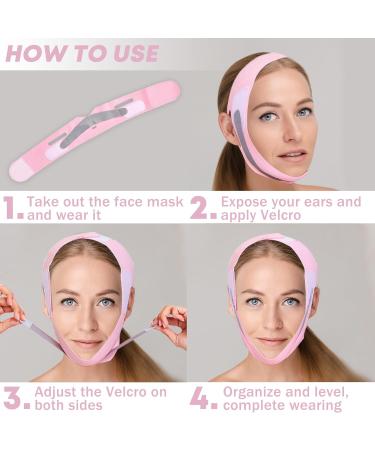 Chin Strap Breathable And Comfortable V-Shaped Lifting Mask For Women Face Slimming Belt Face Slimming Body Shaper Reusable Chin Strap for Double Chin - Buy Online on GoSupps.com