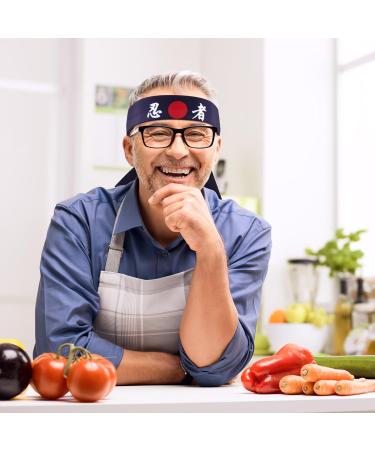 minkissy Ninja Headband Japanese Sushi Chef Headband Sunrise Head Scarf for Women Men Blue - Buy Online on GoSupps.com