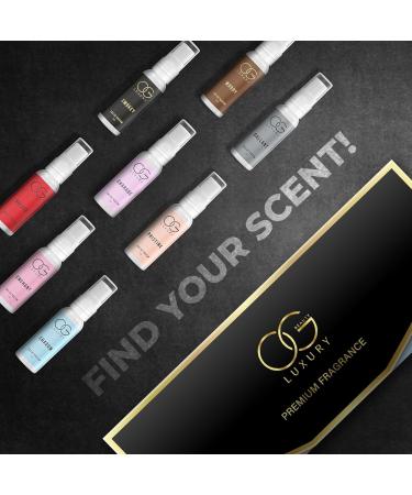 OG BEAUTY Luxury Perfume Gift Set - Unique Scents Long-lasting Eau de Parfum - Smokey Woody Shadow Gallant Pristine Charade Enchant Solace - Pack of 8 (5ml Each) - Buy Online on GoSupps.com