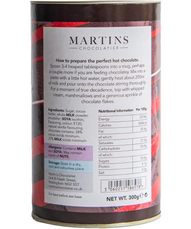 Martins Chocolatier Hot Chocolate Gift Set (Strawberry) | Drinking Chocolate Made with Belgian Chocolate Shavings | Includes Glass and Marshmallows - Buy Online on GoSupps.com