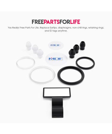 MDF Acoustica Deluxe Dual Head Stethoscope | Lightweight | Free Parts for Life | Lifetime Warranty | All Black (BlackOut) - Buy Online on GoSupps.com