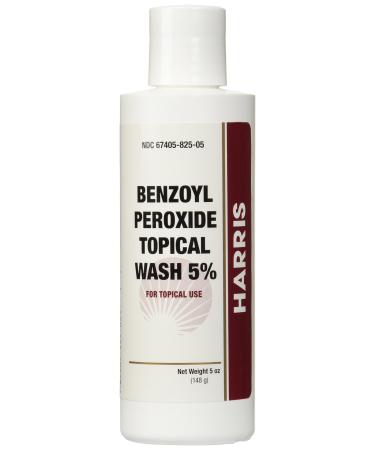 Harris Benzoyl Peroxide Wash 5% Bottle  5 Ounce