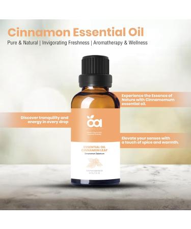Cinnamon Leaf Essential Oil by Organic Alley | 100% Pure & Natural Cinnamomum Verum Essential Oil | Perfect for Aromatherapy & Home Fragrance (1 Fl Oz Cinnamon Leaf) - Buy Online on GoSupps.com