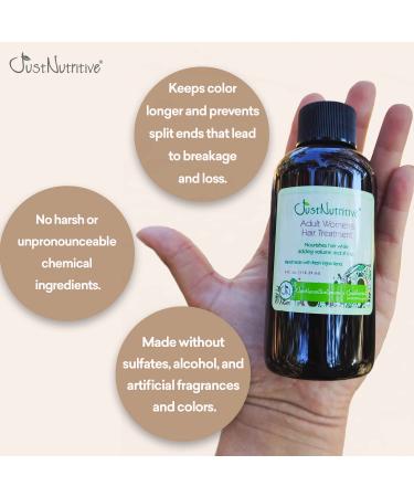 Just Nutritive Women's Hair Treatment Oil - Nourishing & Strengthening for Thinning Hair 4 oz - SLS & Chemical Free Ideal for Hair Loss Regrowth - Buy Online on GoSupps.com