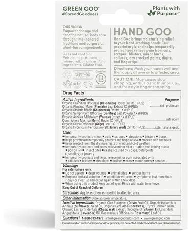 Green Goo Hand Goo Salve 1.82 oz â€“ Natural Moisturizer & Healing Balm - Buy Online on GoSupps.com