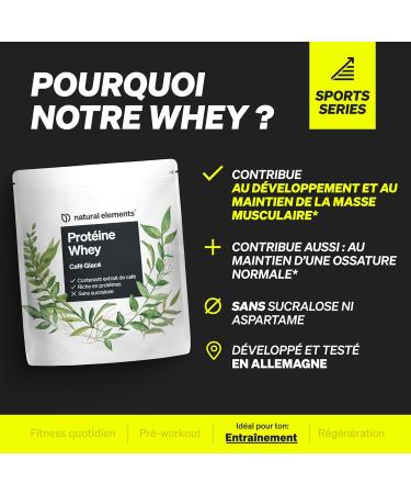 Whey Powder Iced Coffee 1kg 23 g Protein and 2.5 g Coffee Extract Per Serving For Muscle Development High Content Laboratory Tested and Made in Germany - Buy Online on GoSupps.com