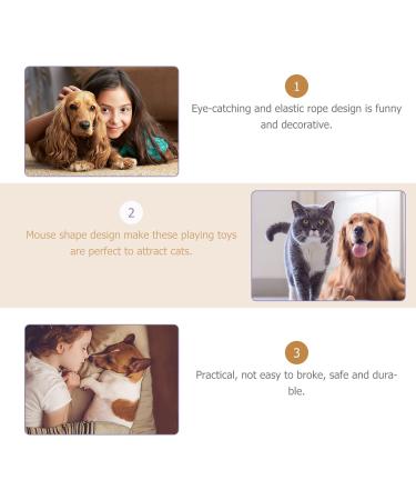 VILLCASE 12PCS Cat Toy Mouse-Elastic Rope Mouse Toy Cat Teaser Mouse Toy Creative Pet Cat Teeth Grinding Chew Toys for Small Medium Large Cat (Random Color) Assorted Color 12PCS 12X3.5cm - Buy Online on GoSupps.com