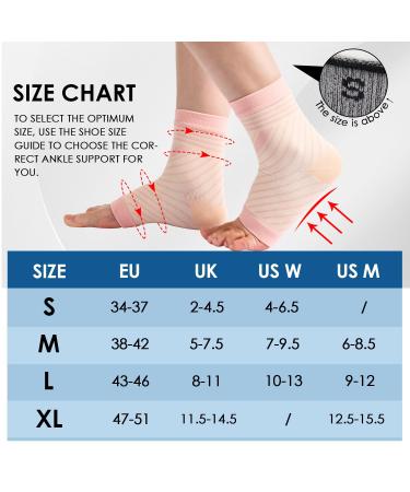4 Pairs Neuropathy Socks Plantar Fasciitis Foot Compression Support - Men & Women - Arch Support - Anti-Slip - Breathable - Pain Relief - S Pink - Buy Online on GoSupps.com