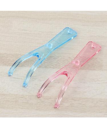 SUPVOX 2pcs Reusable Dental Floss Holder | Floss Pick Dental Products | Teeth Cleaning Set (Pink + Blue) - Shop Internationally! - Buy Online on GoSupps.com