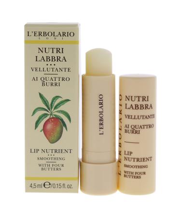 LErbolario Lip Nutrient - Four Butters For Unisex 0.15 oz Lip Balm