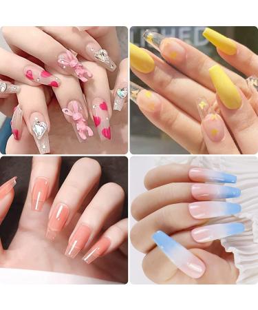 Carehabi Nail Tips - 500 Pack Transparent Acrylic Artificial Nails with Storage Case | 10 Sizes for Nail Studios & DIY Art - Buy Online on GoSupps.com