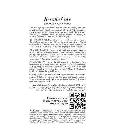 Keratin Complex Care Smoothing Conditioner 400 ml - Frizz Control & Shine - International Shipping Available - Buy Online on GoSupps.com