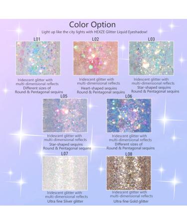 HEXZE Liquid Glitter Eyeshadow - Waterproof Shimmer Eye Makeup | L03 - Buy Online on GoSupps.com