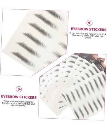 Didiseaon 12pcs Eyebrow Stickers Waterproof Stickers Tool Artificial Eyebrow Tattoos 3 Pen Make up 6.1X1X0.1CM Black - Buy Online on GoSupps.com
