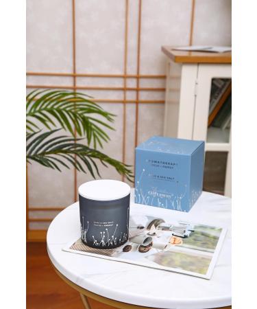 Buy White Sage Sea Salt 3 Wick Candle - 14.5 oz Soy Aromatherapy Candle for Home | Cleansing Energy Sage Scented Candle for Women & Men - Buy Online on GoSupps.com
