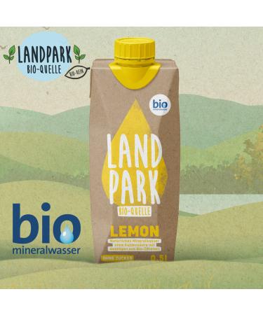 Buy Double Pack Landpark Bio-refresher Drink Lemon - 24x0.5L Tetra Pak | Natural Sugar-Free Mineral Water | Tasty Organic Lemon Water | International Shipping Available - Buy Online on GoSupps.com