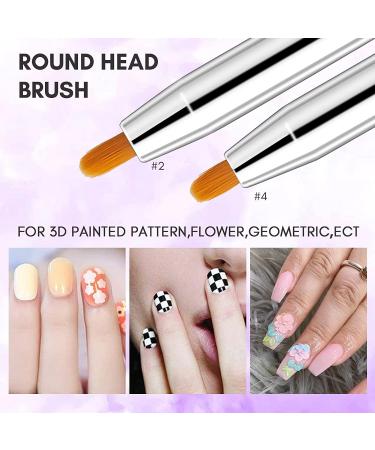 Makartt 7-Part Nail Art Brush Set | Multi-Functional UV Gel & Poly Extension Brushes | DIY Nail Design Tools - Buy Online on GoSupps.com
