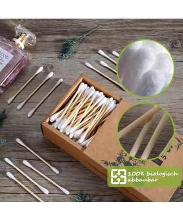 Bamboo Cotton Swabs - Biodegradable & Sustainable Ear Cleaner Sticks (400pcs) | Eco-Friendly Ear Hygiene - Buy Online on GoSupps.com