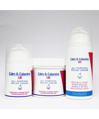 Calm and Calamine UK | All-Purpose Relief Cream | Calamine Cream for Itchy Skin Irritated Skin Relief Prickly Heat and Rashes (50ml) - Buy Online on GoSupps.com