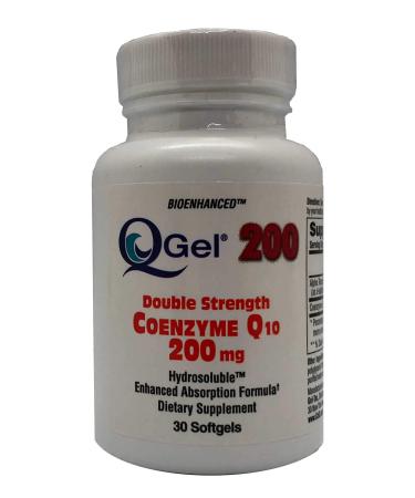 Q-Gel 200mg Double Strength Hydrosoluble CoQ10 (30 Softgels)