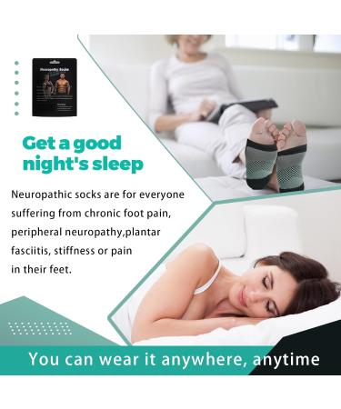 Neuropathy Socks for Men & Women - Diabetic Foot Pain Relief - 2 Pairs XXL White Socks for Plantar Fasciitis & Nerve Pain - Buy Online on GoSupps.com