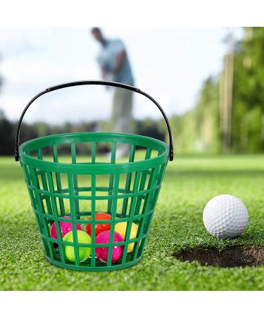 BESPORTBLE Golf Ball Basket - Green Container with Handle for 50pcs Balls | Stadium Accessories - 20x15CM - Buy Online on GoSupps.com