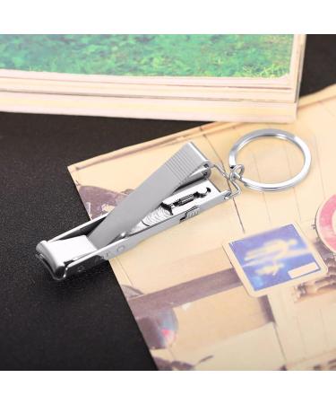SVAASA Nail Clippers Stainless Steel Ultra-Thin Foldable Hand Toe Nail Clippers Cutter with Keychain Cutter Trimmer Silver Nail Art Tool Key Ring - Buy Online on GoSupps.com