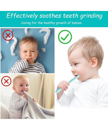Tronphy Teething Tubes 5 Pack - Soft Silicone Chew Tubes for Babies 3-12 Months | Hollow Teether Toy with 2 Cleaning Brushes - Buy Online on GoSupps.com