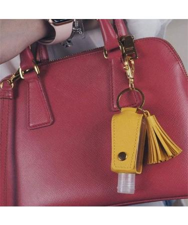 Durratou 30Ml Empty Refillable Plastic with Tassels PU Leather Keychain Holder Gray Black - Buy Online on GoSupps.com