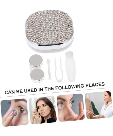 Solustre Colored Contact Lenses Care Box - 2pcs Invisible ABS Plastic Container in Various Colors - Compact & Travel-Friendly 7.1x7.1x2.5cm - Buy Online on GoSupps.com