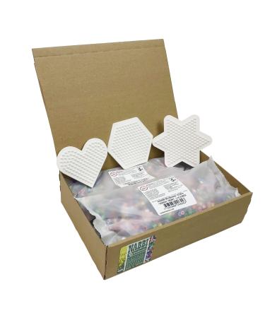 NABBI BioBeadsset biodegradable 3 x 3 000 pieces / 3 pegboards 10 color mix