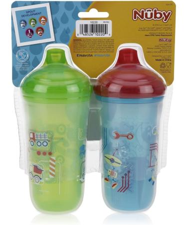 Nuby No-Spill Insulated Hard Spout 9 oz Cup  Colors/Prints May Vary 2 Count (Pack of 1) - Buy Online on GoSupps.com