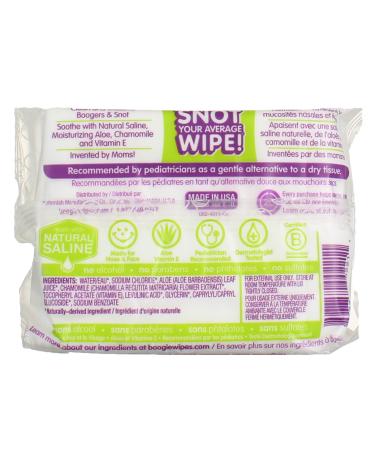 Boogie Wipes Unscented Gentle Saline Nose Wipes - 30 Count - Buy Online on GoSupps.com