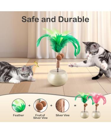 Migipaws Interactive Cat Toy Feather Spin with Electric Rolling Tumbler for Indoor Cats Automatic Cat Teaser Rechargeable - Buy Online on GoSupps.com