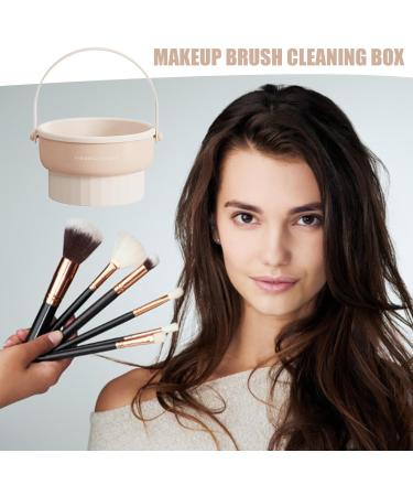 Cosmetic Cleaning Box 2 in 1 Makeup Brush Cleaner Holder Portable Cosmetic Brushes Washing Bowl Silicone Brush Cleaner Pad Makeup Brush Washing Box Scrubber Bowl Pad for Makeup Sponge Brushes Pinkish - Buy Online on GoSupps.com
