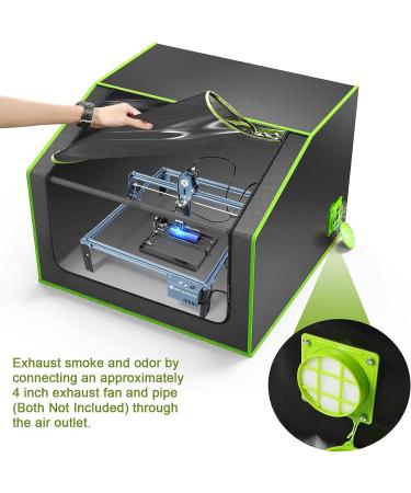 Laser Engraver Enclosure with Vent  Fireproof Laser Cutter Protective Cover  Smoke & Odor Insulation  Noise Reduction  Eye Protection  Suitable for Most Laser Engraving Machine  700x700x460mm Laser Enclosure - Buy Online on GoSupps.com