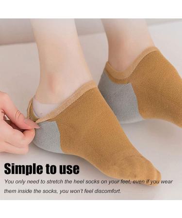 4-Piece Silicone Heel Protection Pads for Pain Relief | Gel Heel Socks for Men & Women - Cracked Heel Solution - Buy Online on GoSupps.com