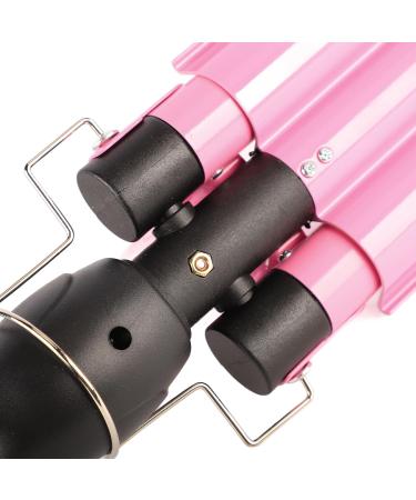 3 Barrel Curling Iron - Fast Heating Ceramic Hair Crimper & Waver Portable Adjustable Temperature Hair Curling Tool for Perfect Waves - Buy Online on GoSupps.com
