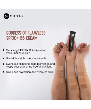 SUGAR Cosmetics Goddess Of Flawless SPF30+ BB Cream - 32 Cortado (Medium) - Buy Online on GoSupps.com