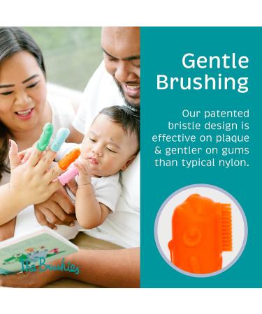 The Brushies Toothbrush for Babies & Toddlers - Orange | Gentle Oral Care for Little Ones | International Shipping Available - Buy Online on GoSupps.com