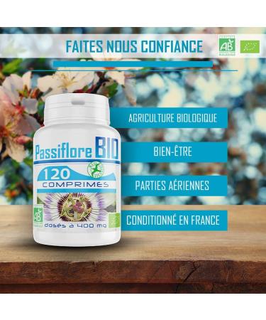 Passionflower Organic - 400 mg - 120 Tablets - Buy Online on GoSupps.com