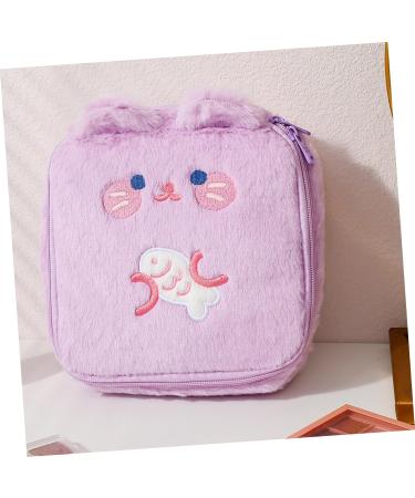 Healeved Plush Storage Bag for Girls - Multifunctional Matt Pad & Tie Bag - Small 18.5x18.5x6.5cm | Perfect Ladies Storage Solution - Buy Online on GoSupps.com