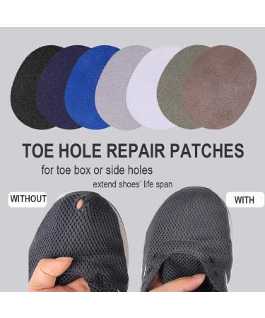 Strong Self-Adhesive Shoe Heel Repair Patches - 3 Pairs Grey | Toe Box Hole Prevention Inserts for Sneakers, Leather, Casual, and Sports Shoes - Buy Online on GoSupps.com