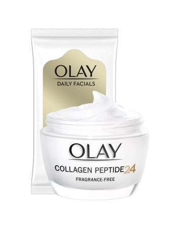 Olay Collagen Peptide 24 Day Face Cream 50ml + Daily Facials 5-in1 Dry Cloths Face Wipes 7cnt