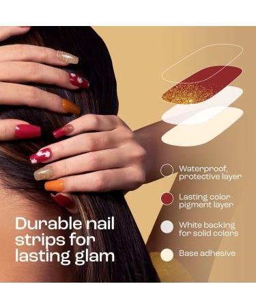 Gya Labs Nail Stickers - Autumn Seasonal Collection for Long Lasting Nail Art (20 Pcs) - Buy Online on GoSupps.com