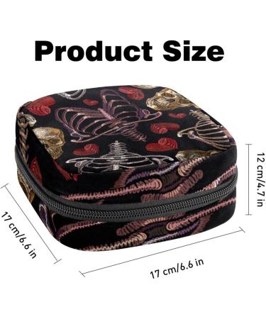 Stylish Vintage Menstruation Pad Bag with Zipper | Women's Napkin & Tampon Bag | Color 7 - Perfect for Girls - Buy Online on GoSupps.com