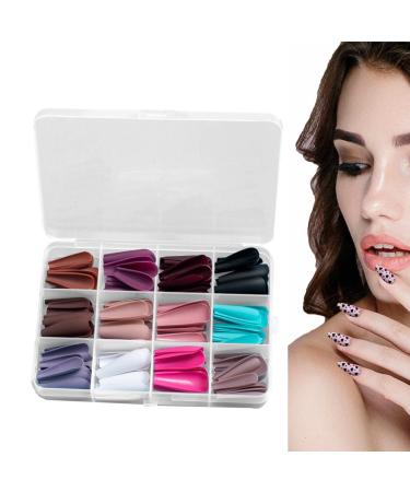 Press on Nails | Matte and Glossy False Nail Tips - Full Long Ballerina Fake Nails Matte and Glossy False Nail for Women Girls Rossev