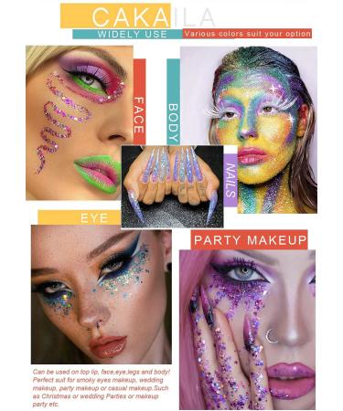 evpct CAKAILA 40 Color Glitter Eyeshadow Palette with Glue Gel - Sparkly Eye Makeup Palette for Women - Buy Online on GoSupps.com