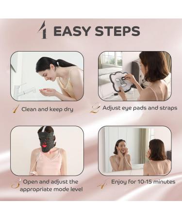 Red Light for Face 7 Colors LED Face Light with Near-Infrared Light & Red Light Portable Design for Home and Travel Pro-grey - Buy Online on GoSupps.com